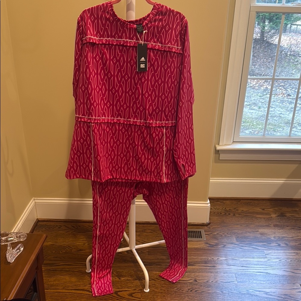 IVY PARK Hot Pink Geometric Two-Piece Jumpsuit Set